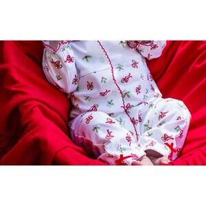 NEW BABY THREADS baby girls holly & bows converter in red/white